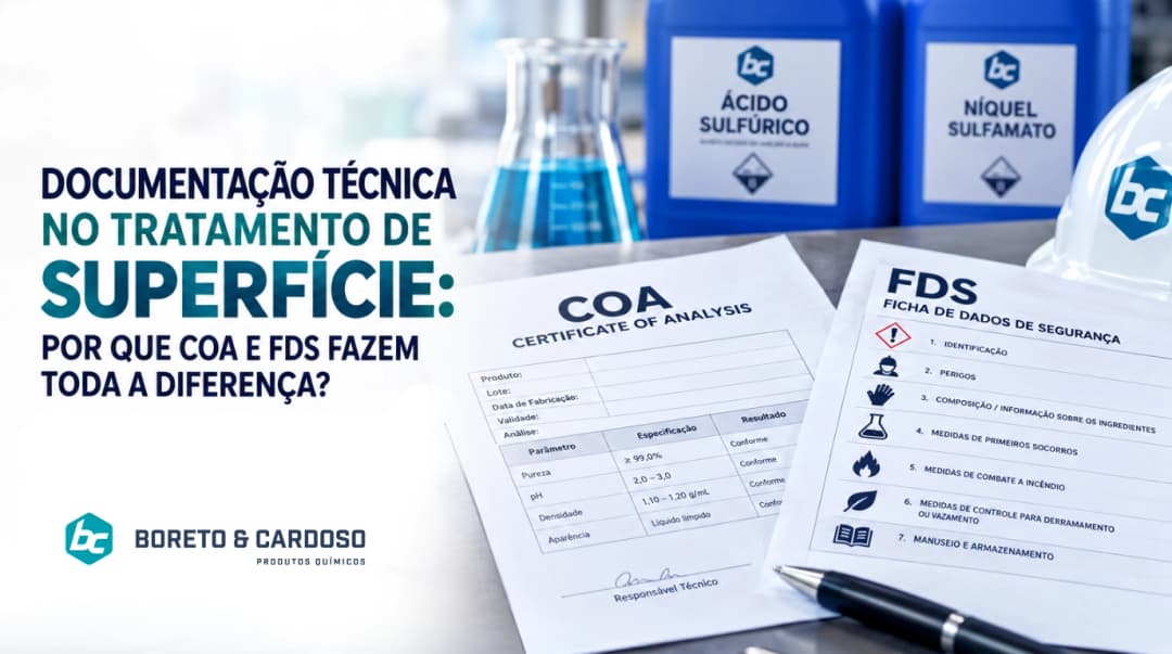 Documentación técnica en el tratamiento de superficies: por qué el COA y la FDS marcan la diferencia