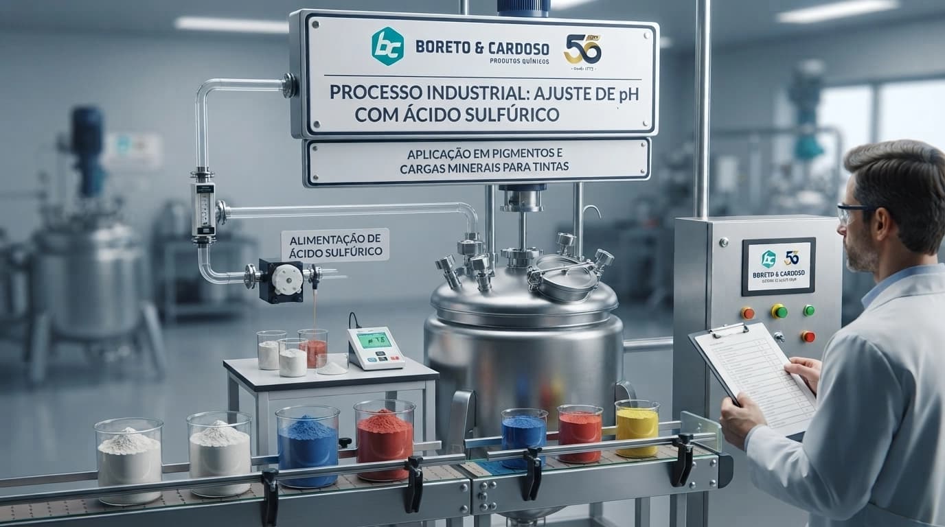 Ácido Sulfúrico no Ajuste de pH de Pigmentos e Cargas Minerais para Tintas