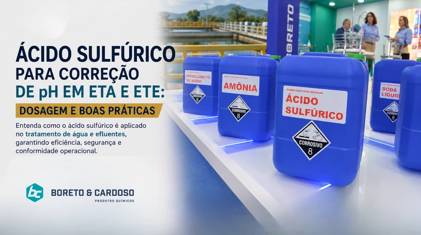 Ácido Sulfúrico para Correção de pH em ETA e ETE: Dosagem e Boas Práticas