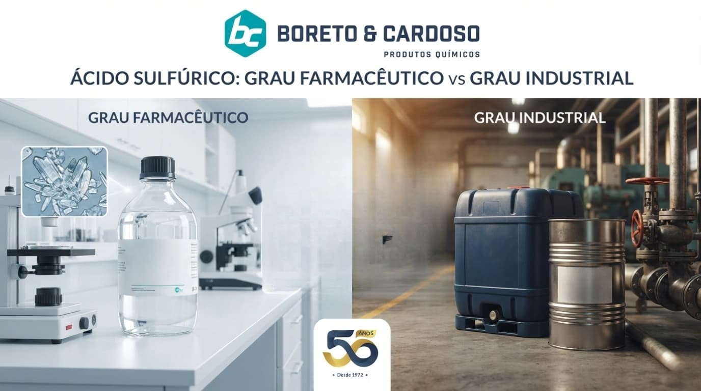 Ácido Sulfúrico Grau Farmacêutico vs Grau Industrial: Diferenças de Pureza e Aplicação