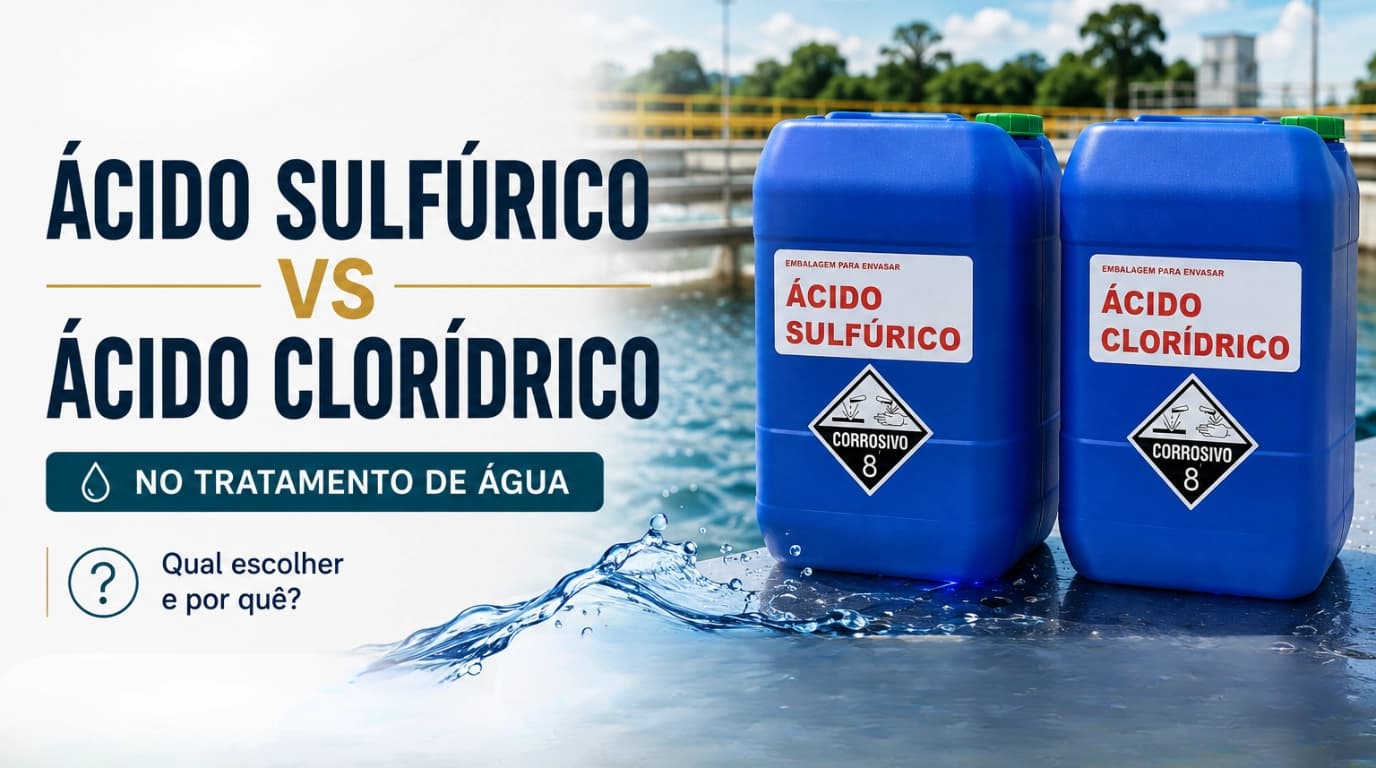 Ácido Sulfúrico vs Ácido Clorídrico no Tratamento de Água: Qual Escolher e Por Quê