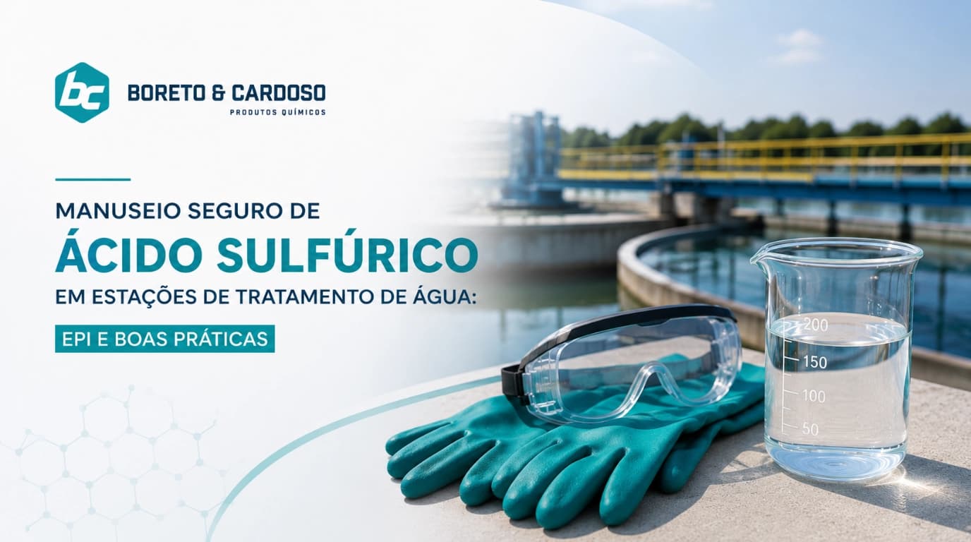 Manuseio Seguro de Ácido Sulfúrico em Estações de Tratamento de Água: EPI e Boas Práticas
