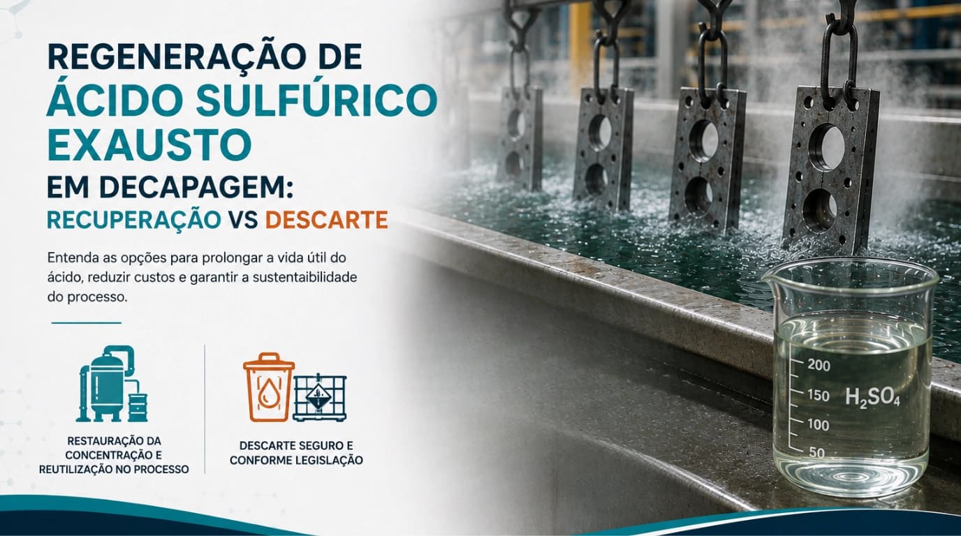 Regeneração de Ácido Sulfúrico Exausto em Decapagem: Recuperação vs Descarte